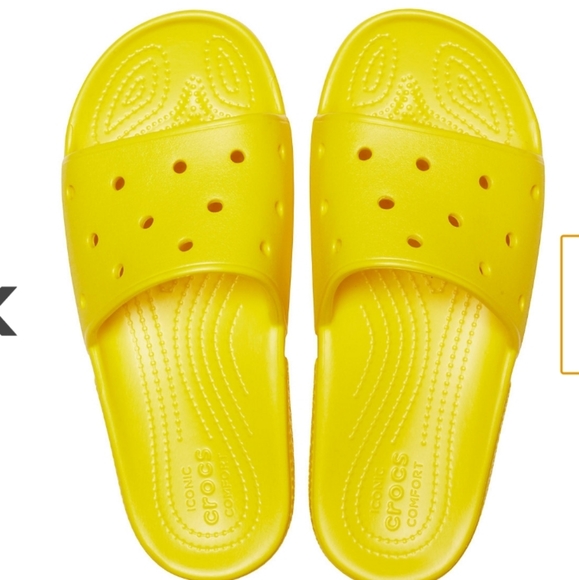 croc slides yellow